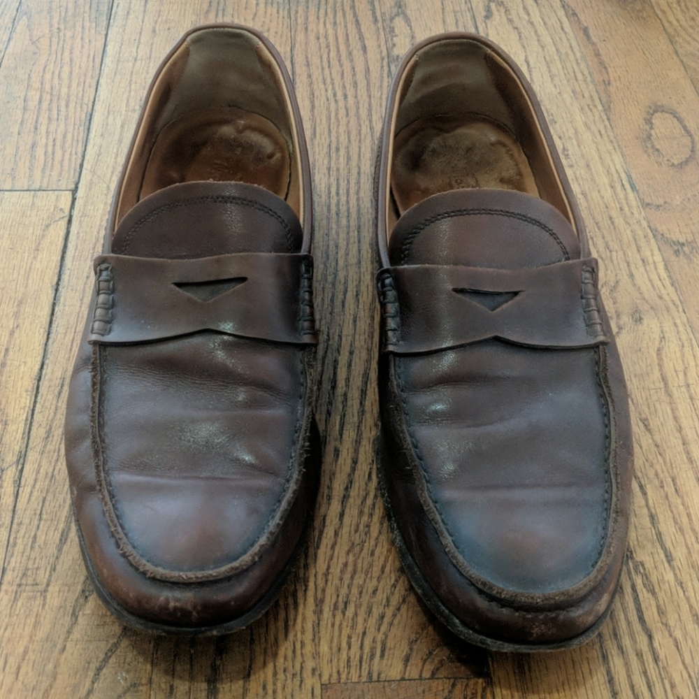 Massimo Dutti Men's Nappa Leather Penny Loafers